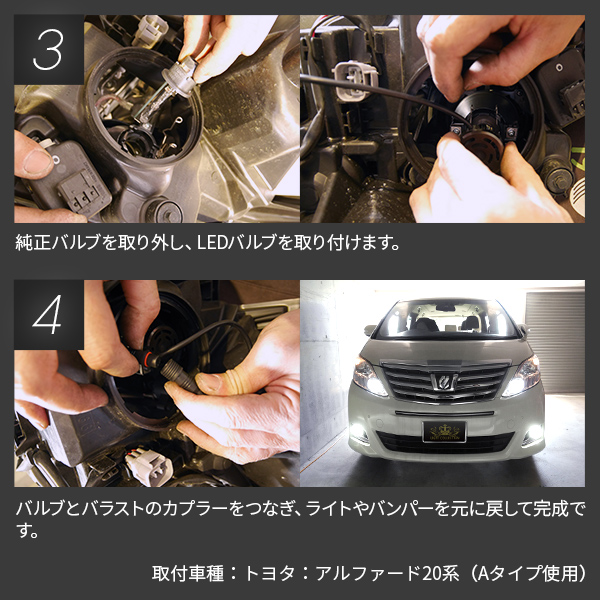 D4S D4R LED化 D2S D2R 純正交換 HID キット 信玄 A C F G 選択 加工