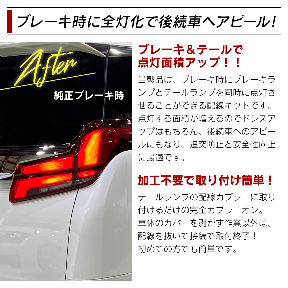 ブレーキ時に全灯化で後続車へアピール